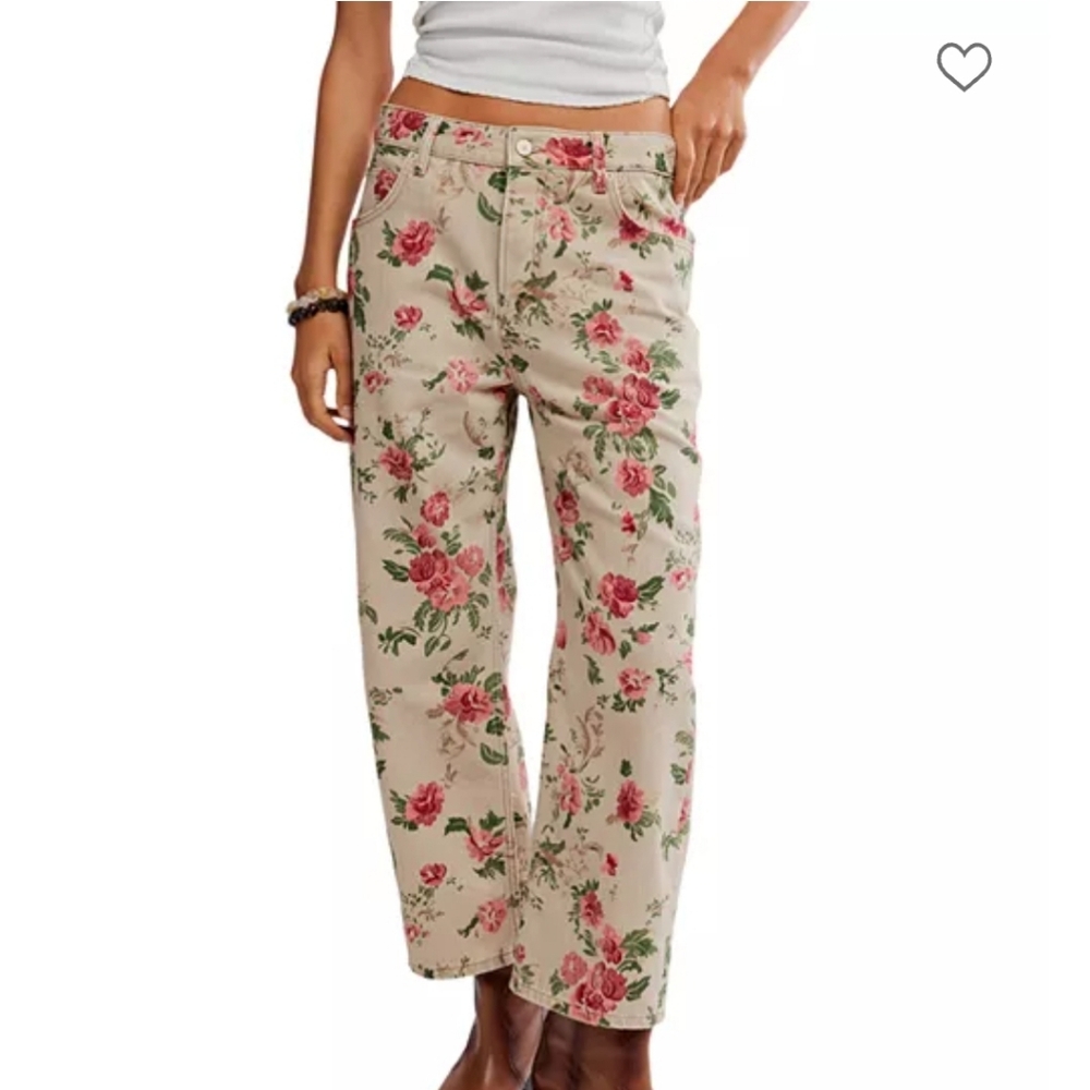 We The Free Deep Trance Mid Rise Printed Jeans in Wallpaper Size 27